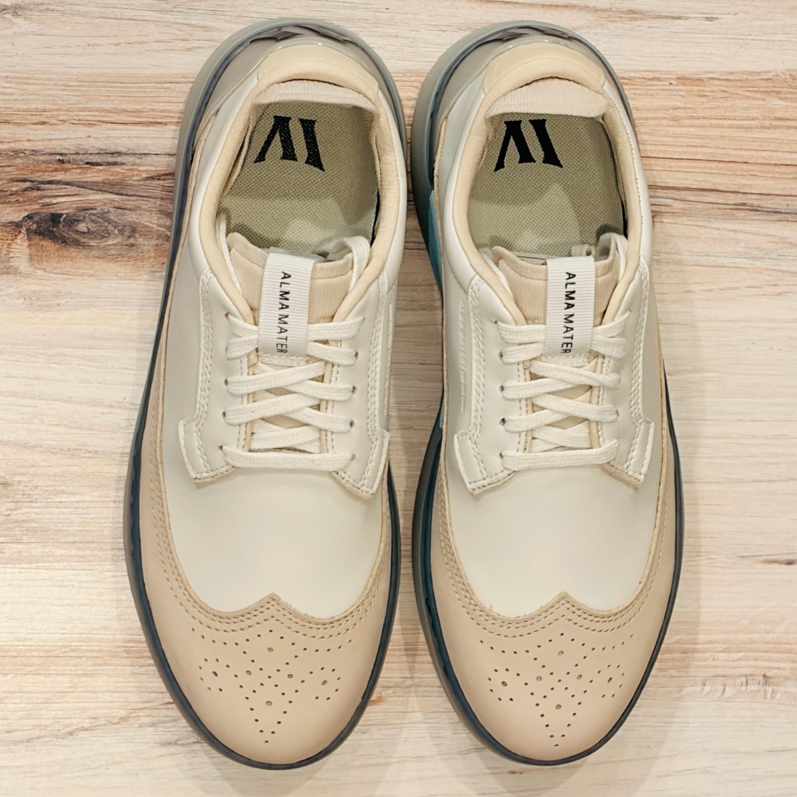Gamma 4 True Alma Mater White Leather Strap Lace Up Shoes Men Sz 40EU/7M US W9.5 Gamma 4 True Alma Mater White Leather Strap Lace Up Shoes  main image 2
