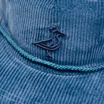 Imperial x King Seve Corduroy Rope Cap - Midnight Blue Tone On Tone 3D Logo