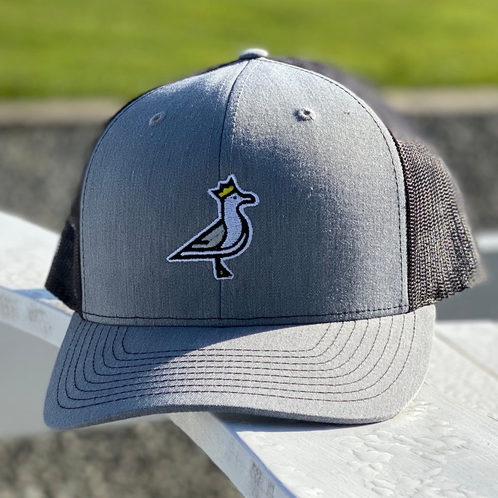 King Seve Grey/Black Mesh Trucker Snapback Cap